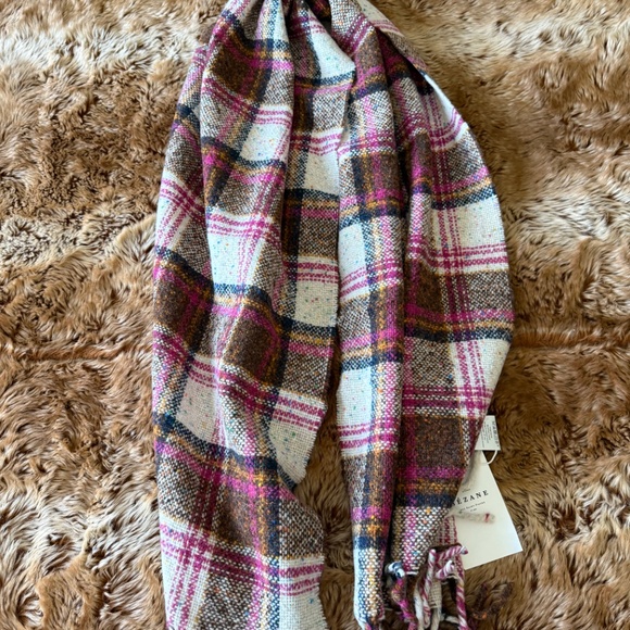 Sezane Glasgow Scarf Carreaux Violet - Size T-U - Picture 2 of 5